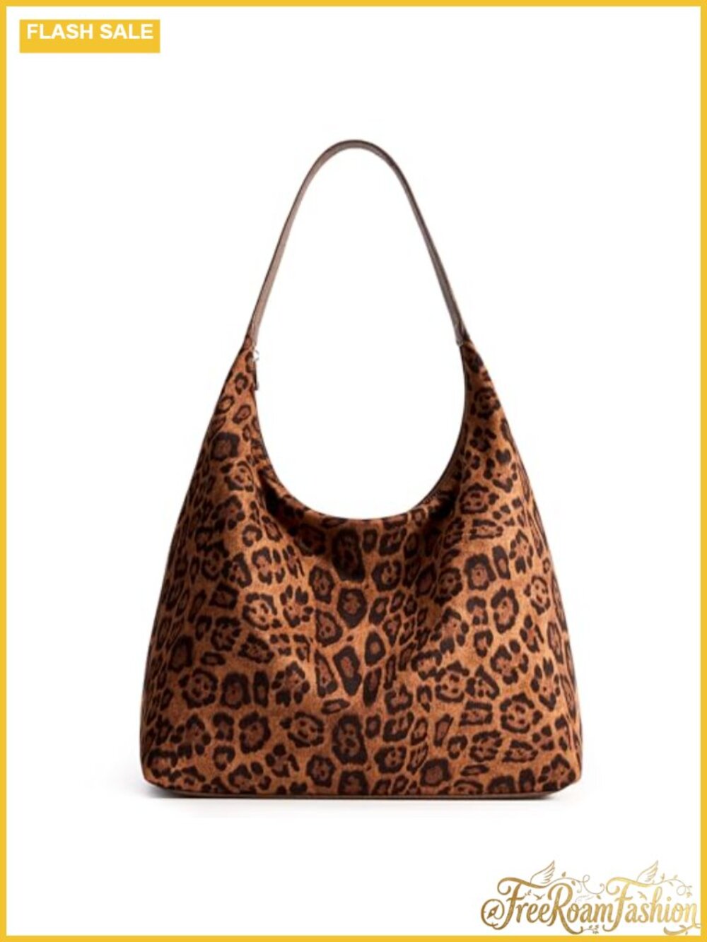 KALIDI Slouchy Hobo Tote Bag Vegan Leather Crescent Zipper Casual